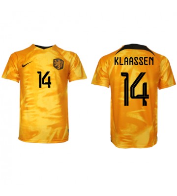 Lacne Muži Futbalové dres Holandsko Davy Klaassen #14 MS 2022 Krátky Rukáv - Domáci